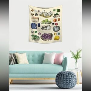 💎 Awesome Gemstone Variety Mineralogy Colorful Wall Decor Tapestry 💎